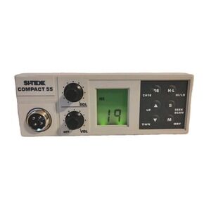 Si Tex White Compact 55 Boat Radio 245 821 478V W/Antenna Includes All In Listin
